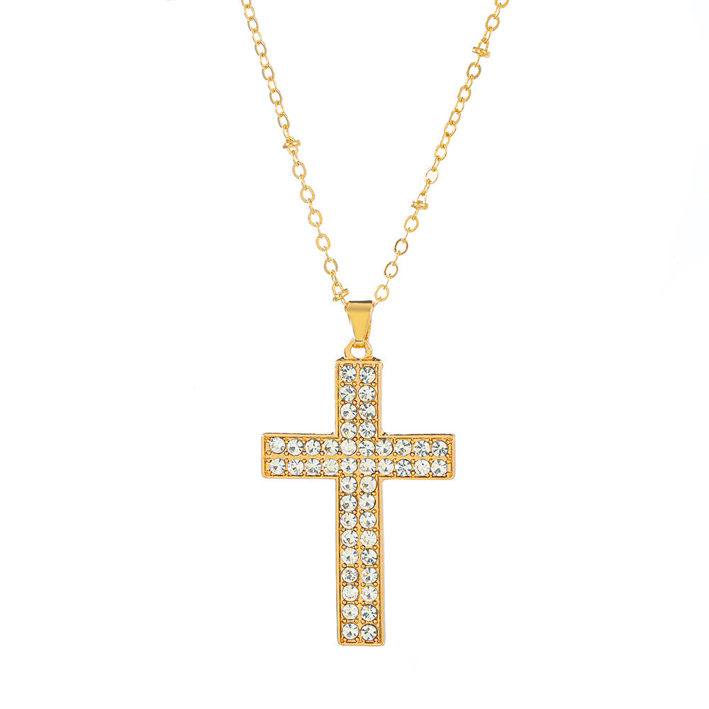 Streetwear Cross Alloy Plating Inlay Zircon Women's Pendant Necklace