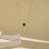 Simple Style Solid Color Natural Stone Tassel Plating Gold Plated Necklace