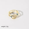 Simple Style Streetwear Shiny Animal Star Moon Copper Inlay Zircon Open Rings