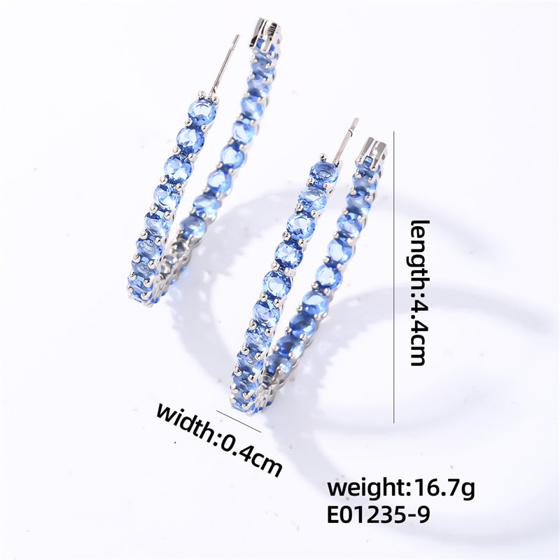 1 Pair Casual Sweet Shiny Round Plating Inlay Copper Zircon White Gold Plated Gold Plated Earrings