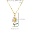 Elegant Cute Commute Flower Stainless Steel Brass 18k Gold Plated Artificial Pearls Pendant Necklace In Bulk