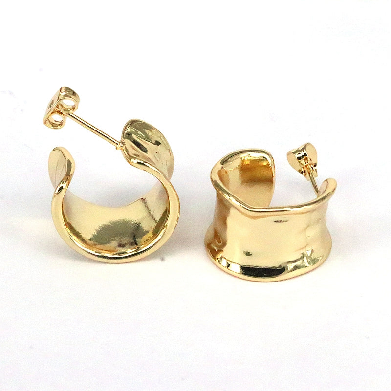 1 Pair Novelty Geometric Plating Inlay Copper Zircon 18k Gold Plated Earrings