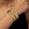 Hip-hop Retro C Shape Alloy Plating Gold Plated Women's Bangle