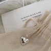 Sweet Heart Shape Sterling Silver Zircon Pendant Necklace In Bulk