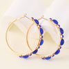 1 Pair Lady Geometric Resin Iron Hoop Earrings