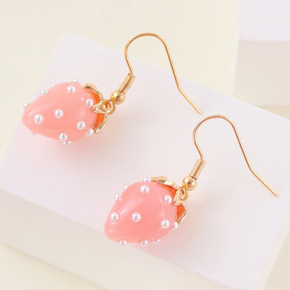 1 Pair Lady Sweet Fruit Resin Earrings