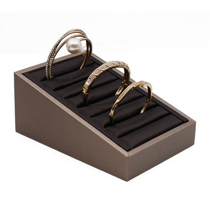 Elegant Simple Style Solid Color Pu Jewelry Rack