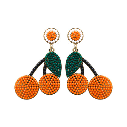 1 Pair Exaggerated Funny Novelty Pumpkin Alloy Drop Earrings