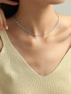 Elegant Hip-hop Solid Color Stainless Steel Metal Chain Necklace