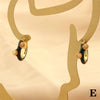 1 Pair Simple Style Geometric Enamel Plating Inlay Copper Opal 18k Gold Plated Hoop Earrings