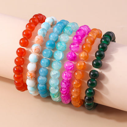 Simple Style Round Ore Wholesale Bracelets