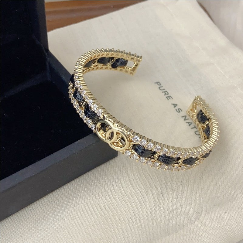 1 Piece Fashion Copper Plating Inlay Zircon Bangle