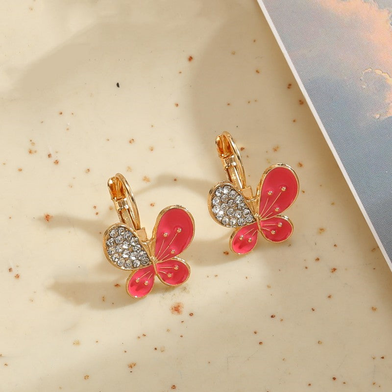 1 Pair Retro Color Block Plating Alloy Gold Plated Drop Earrings