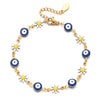 Cute Devil's Eye Flower Stainless Steel Enamel Bracelets