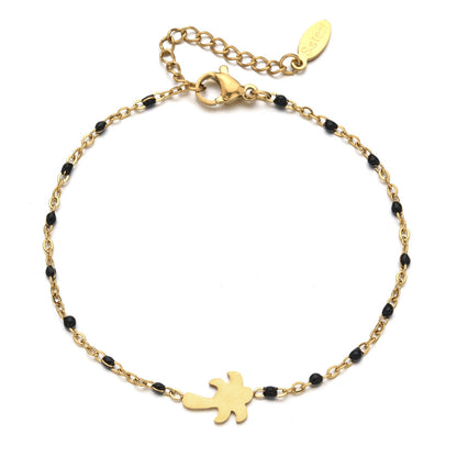 Cute Coconut Tree Stainless Steel Plating Bracelets