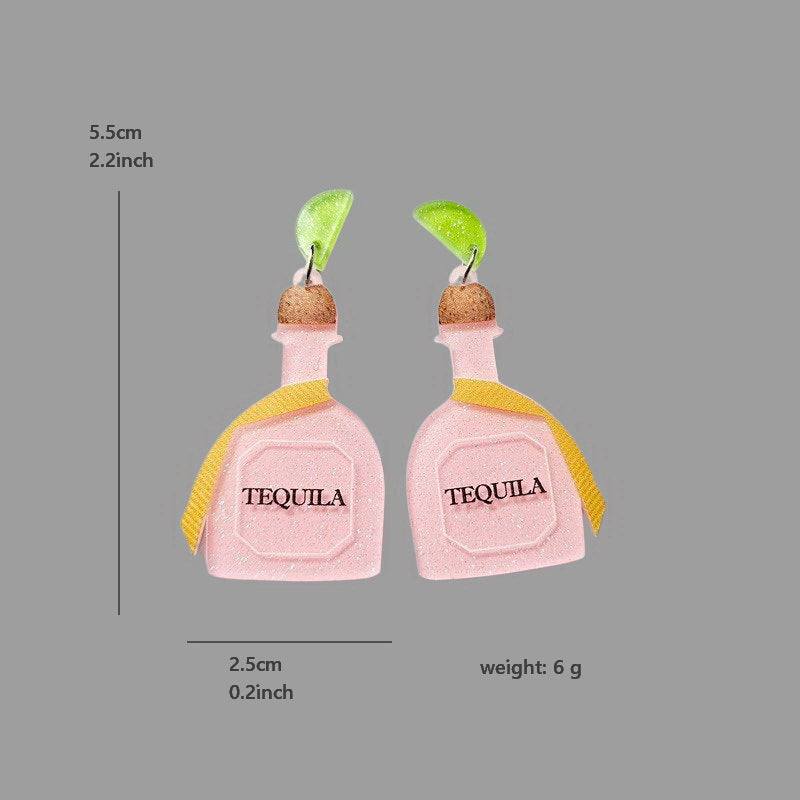 Wholesale Jewelry Lady Streetwear Cartoon Character Fruit Arylic Drop Earrings