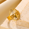 Wholesale Exaggerated Rock Moon Stainless Steel Plating 18k Gold Plated Open Rings