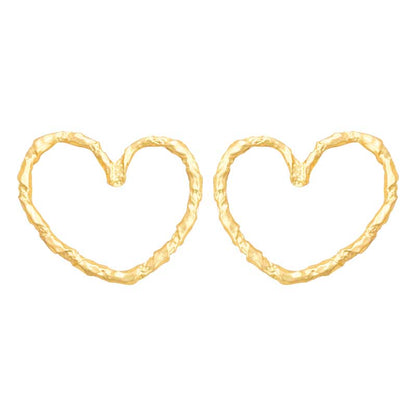 1 Pair Simple Style Heart Shape Plating Alloy Ear Studs