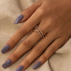 1 Piece Fashion Fish Tail Copper Inlay Artificial Pearls Zircon Open Ring