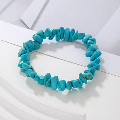 Beach Geometric Natural Stone Turquoise Irregular Bracelets