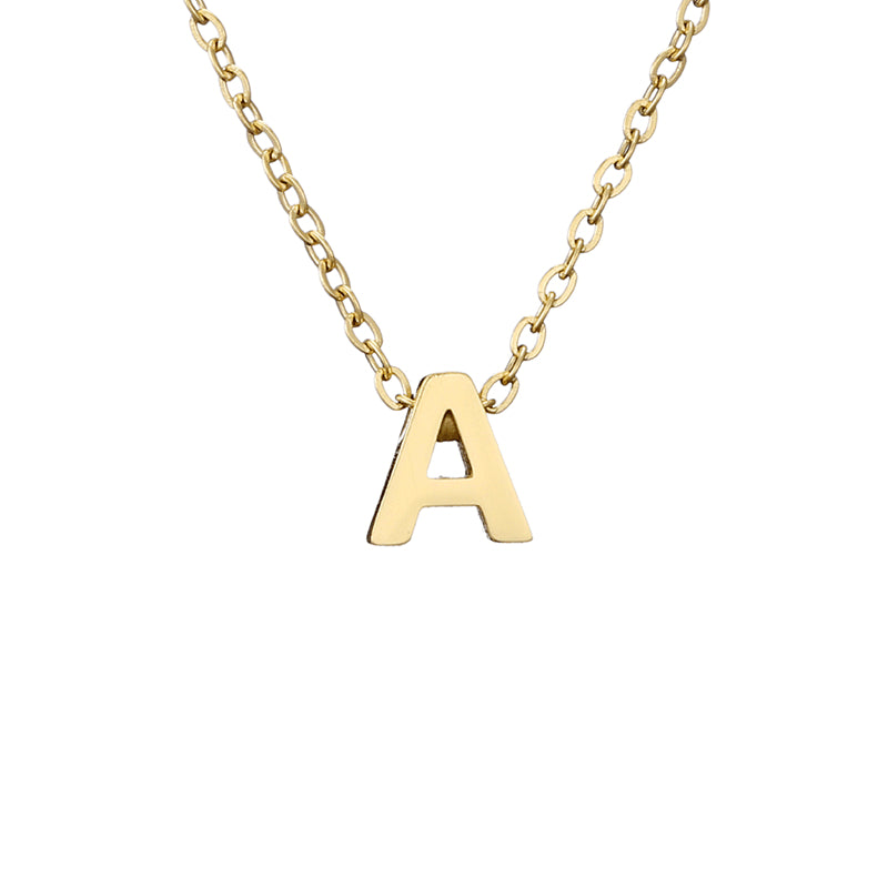 Casual Simple Style Letter Stainless Steel Plating Gold Plated Necklace