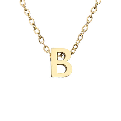 Casual Simple Style Letter Stainless Steel Plating Gold Plated Necklace