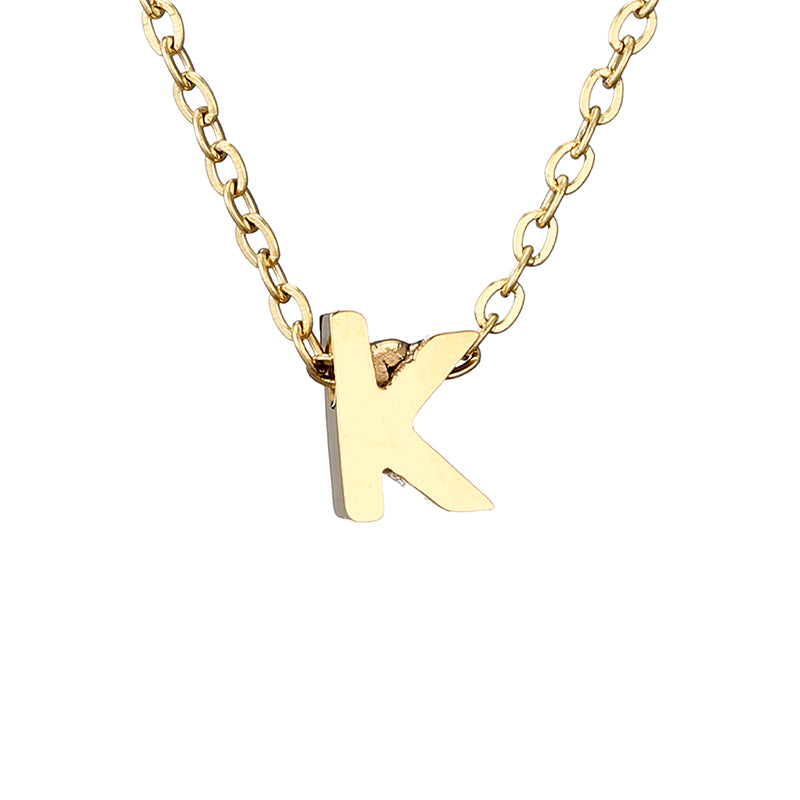 Casual Simple Style Letter Stainless Steel Plating Gold Plated Necklace