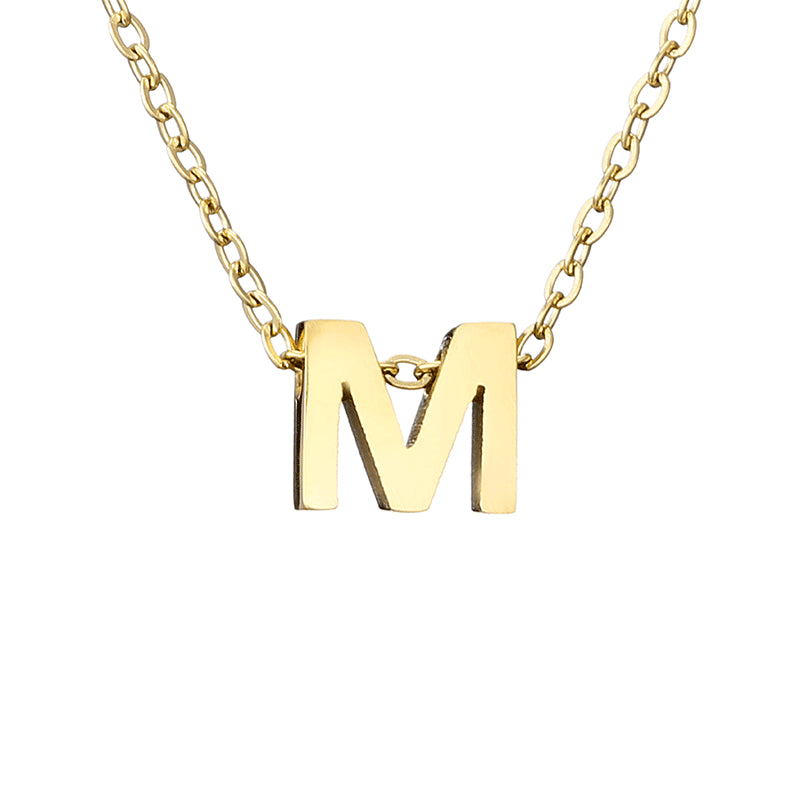 Casual Simple Style Letter Stainless Steel Plating Gold Plated Necklace