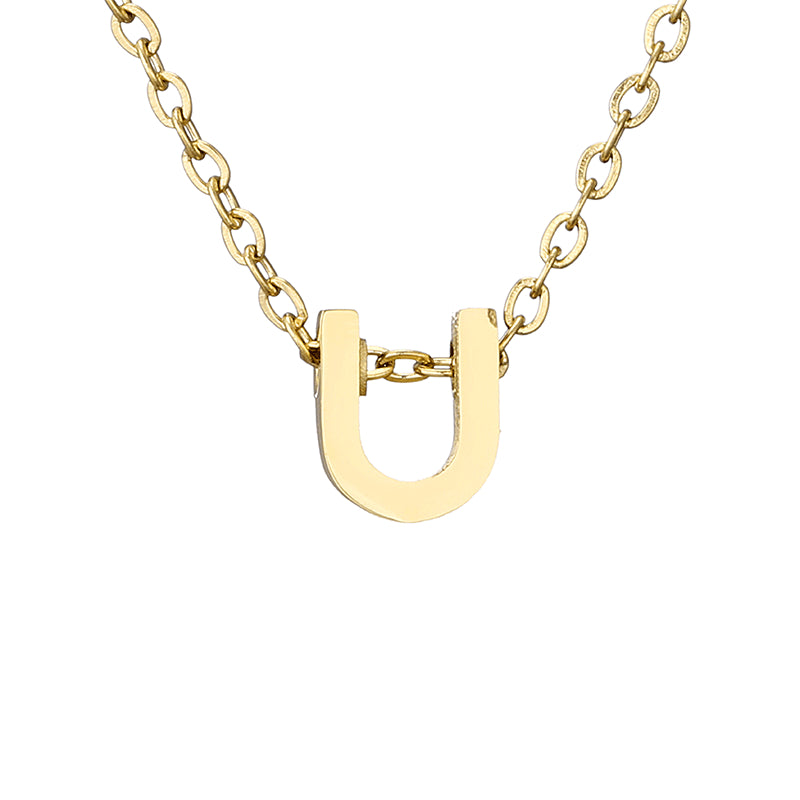 Casual Simple Style Letter Stainless Steel Plating Gold Plated Necklace