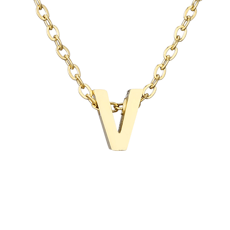 Casual Simple Style Letter Stainless Steel Plating Gold Plated Necklace