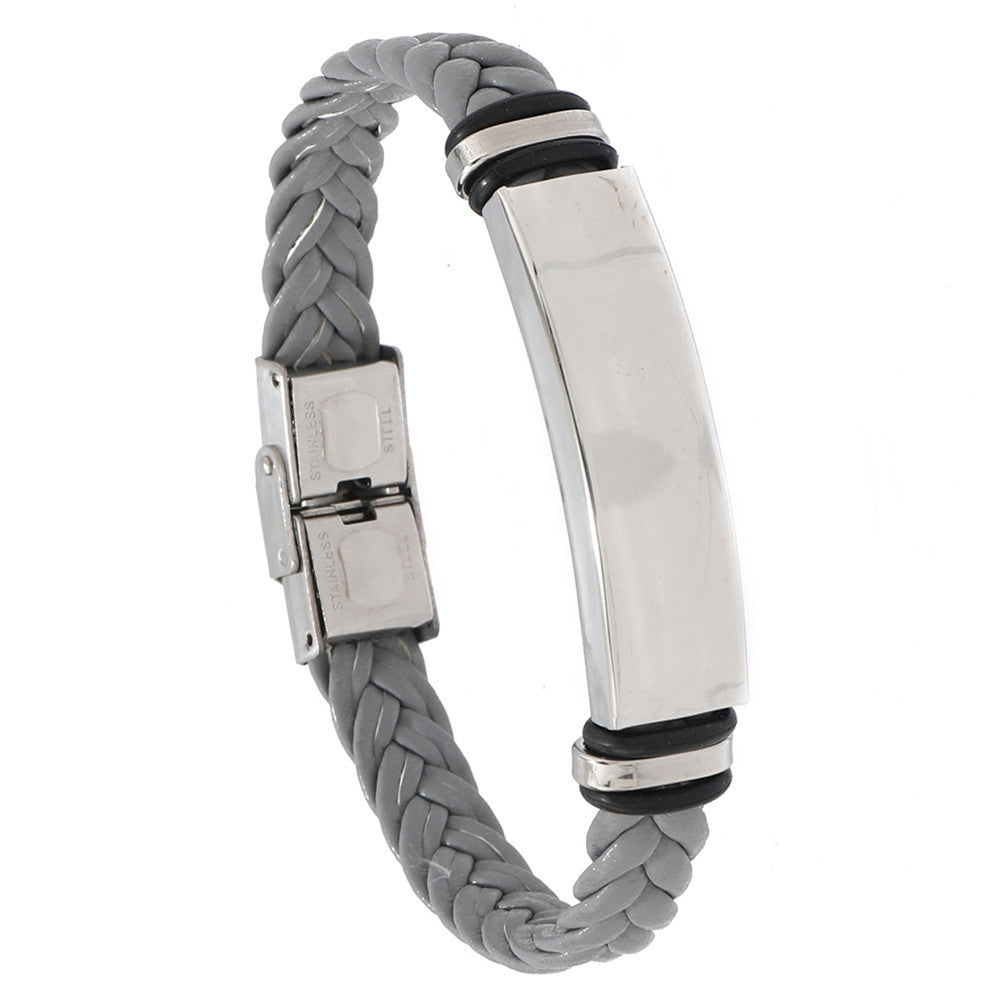 Fashion Twist Pu Leather Men's Bracelets