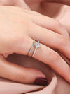 1 Piece Fashion Round Copper Plating Inlay Zircon Open Ring