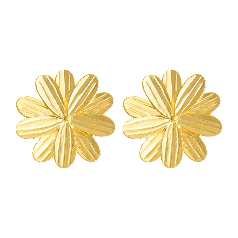 1 Pair Ig Style Elegant Solid Color Flower Plating Inlay Alloy Rhinestones Pearl Ear Studs