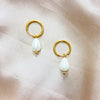 1 Pair Elegant Cute Simple Style Pearl Plating Stainless Steel White Gold Plated Gold Plated Drop Earrings