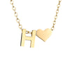 Fashion Jewelry Simple Heart-shaped Letter Women's Gold-plated Necklace Clavicle Chain Wholesale