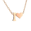 Fashion Jewelry Simple Heart-shaped Letter Women's Gold-plated Necklace Clavicle Chain Wholesale