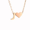 Fashion Jewelry Simple Heart-shaped Letter Women's Gold-plated Necklace Clavicle Chain Wholesale