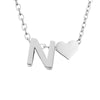 Fashion Jewelry Simple Heart-shaped Letter Women's Gold-plated Necklace Clavicle Chain Wholesale