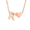 Fashion Jewelry Simple Heart-shaped Letter Women's Gold-plated Necklace Clavicle Chain Wholesale