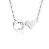 Fashion Jewelry Simple Heart-shaped Letter Women's Gold-plated Necklace Clavicle Chain Wholesale