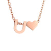 Fashion Jewelry Simple Heart-shaped Letter Women's Gold-plated Necklace Clavicle Chain Wholesale