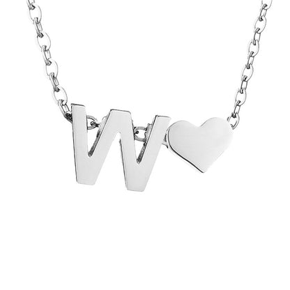 Fashion Jewelry Simple Heart-shaped Letter Women's Gold-plated Necklace Clavicle Chain Wholesale