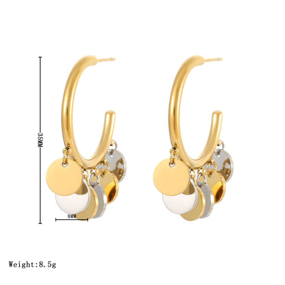 1 Pair Exaggerated Water Droplets Plating Stainless Steel Gold Plated Earrings