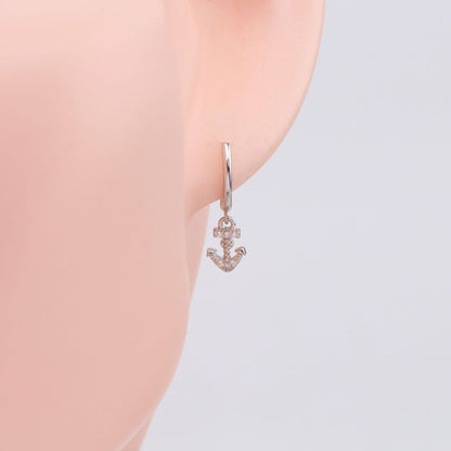 1 Pair Modern Style Arrow Plating Inlay Sterling Silver Zircon Gold Plated Earrings