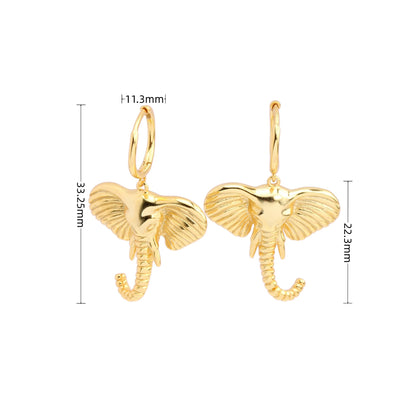 1 Pair Simple Style Solid Color Plating Sterling Silver Gold Plated Drop Earrings