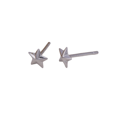 1 Pair Simple Style Star Plating Sterling Silver Ear Studs