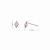 1 Pair Simple Style Rhombus Inlay Sterling Silver Artificial Diamond Ear Studs