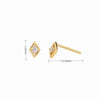 1 Pair Simple Style Rhombus Inlay Sterling Silver Artificial Diamond Ear Studs