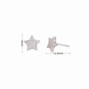 1 Pair Sweet Star Plating Inlay Sterling Silver Zircon Ear Studs