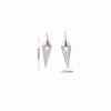 1 Pair Simple Style Streetwear Rhombus Inlay Sterling Silver Zircon Ear Studs